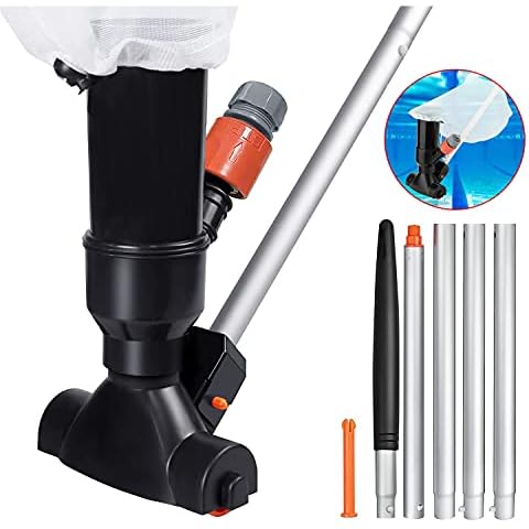 YULLING Swimming Pool Jet Vacuum Cleaner with 5 Pole Sections Underwater Cleaning Suction Spa Tub Vacuum Portable Household Cleaning Equipment Tool Cover