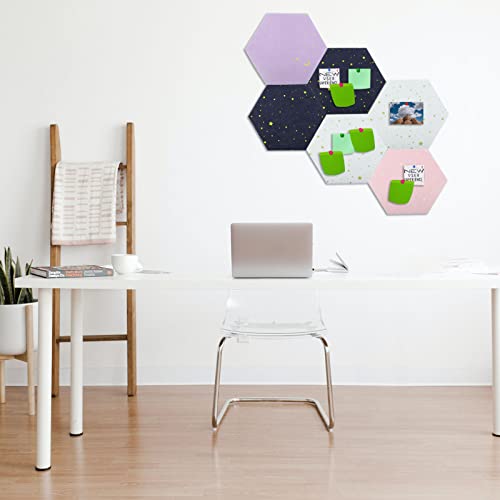 Tableau feutre hexagone mural pour organiser les notes et photos - 6