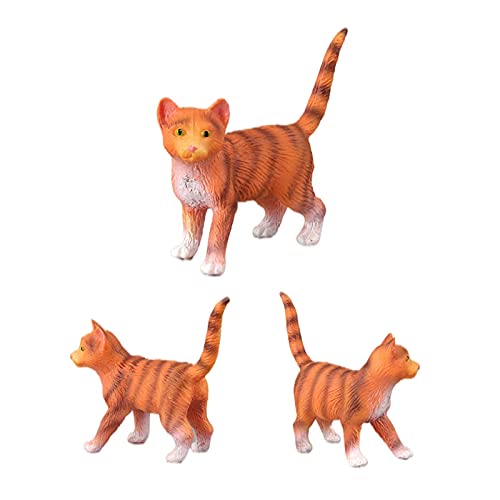 Estatuetas De Gato Realistas, Miniaturas De Gato, Conjunto De Brinquedos De Bonecos Educacionais De