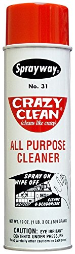 PLZ AEROSCIENCE Sprayway SW031 Crazy Clean Cleaner, 19 oz, Gray