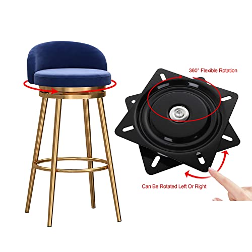 Tabourets de bar avec dossier lot de 2 tabourets pivotants hauteur comptoir bleu