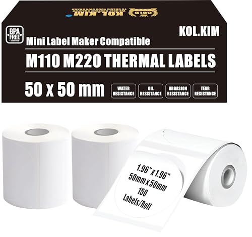 1.96" x 1.96" M100 Thermal Labels Round for Phomemo M220 M110 Labels