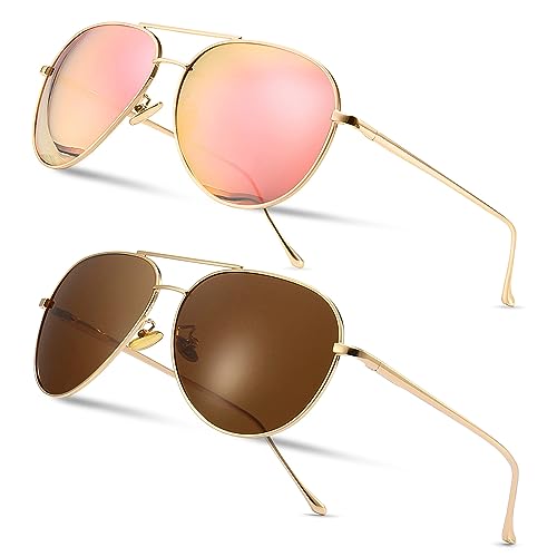 Image of SUNGAIT Women's Lightweight Oversized Aviator Sunglasses