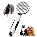 Vinabo Dog Brush Cat Brush Grooming Comb,Cat Comb Dog Grooming Brush Pet Brush,Pet Grooming Tool with Cleaning Button for Short/Long Cat Dog Shedding Tools Cat Dog Massage Clean Tangled Brush(Black)