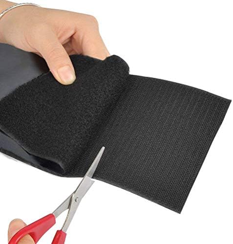 STAY GENT 11 cm (4.3Inch) Wide 2 Meters Long Sew On Hook and Loop Strips with Non-Adhesive Back Nylon Fabric Fastener for Couch Cushions, Guitar Pedal, Cable Management and Crafts Projects