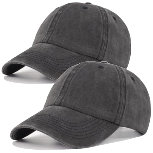 Image of TSSGBL Vintage Cotton Washed Baseball Cap S to XXL Unstructured Low Profile Adjustable Distressed Dad Hat for Men Women