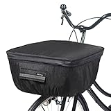 AETONYX アエトニクス 自転車 前かごカバー ワイド 大きめ 大型カゴ用 防水 2段式 AX-710 ワイド浅型/ブラック×ブラック（ワイド浅型カゴ対応） レインカバー AX-715
