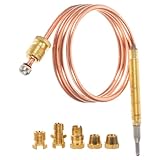 KICHOUSE Thermoelement Ofen und Grill 600mm Temperatursensor für Präzise Temperaturkontrolle und Flammüberwachung bei Koch und Heizgeräten