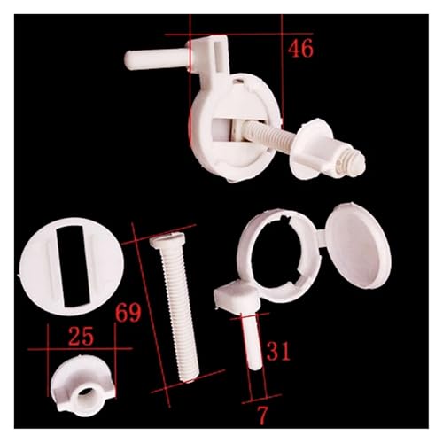 Tornillos para bisagras de wc y kit de fijación de repuesto para tapa de inodoro universal 5