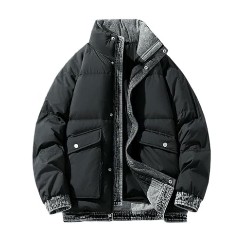 Doudoune homme style rue américain : veste d'hiver deux pièces amovible
