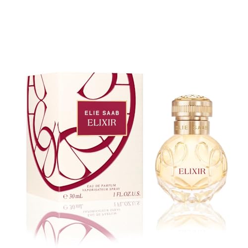 Elie Saab Elixir 30 ml – Eau de Parfum – Frauen Parfüm – Floral-holziger Amberduft – Florale und Ambrierte Noten – Transparenter, Juwelenförmiger Glasflakon