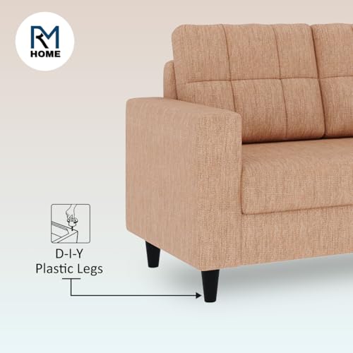 Image of Gaura Molfino Fabric for Living Room Fabric 3 Seater DIY(Do-It-Yourself) (Beige, 3 Seater)