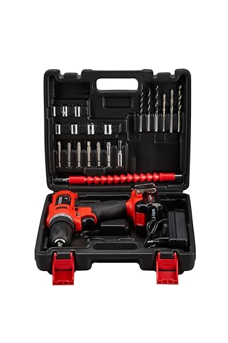 TEENO Avvitatore a Batteria 21V, 2 Velocità Trapano a Batteria, 1*Batterie al Litio 1.5Ah, Ricarica Rapida in 1 Ora, 20 Accessori Inclusi (Trapano a 1*Batteria)
