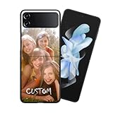 Custom Case for Samsung Galaxy Z Flip 5 4 3 Customized Personalized Photo Logo Text Name Customizable Z Flip5/Flip4/Flip3/ZFlip Phone Cover Fun Hard Matte Protective TPU Phonecases