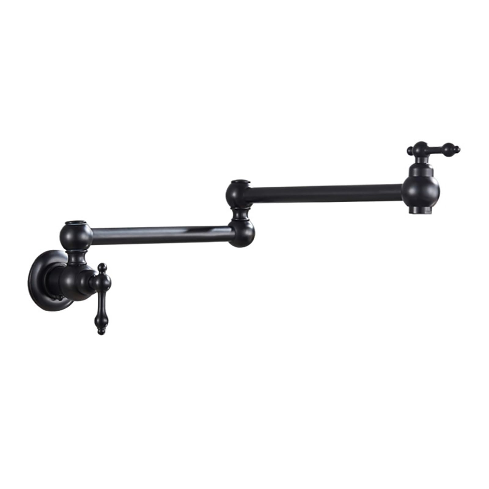 Ewsdsfs Black Bronze Brushed Gold Foldable Kitchen Faucet Wall Mounted Single Cold Water Brass Rotate Folding Spout Pot Filler Tap(Black Bronze)