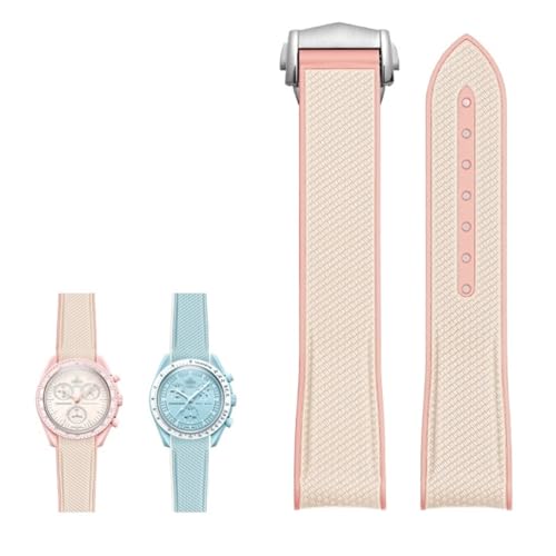 Bracelet montre Swatch MoonSwatch silicone 20mm étanche, rechange Speedmaster