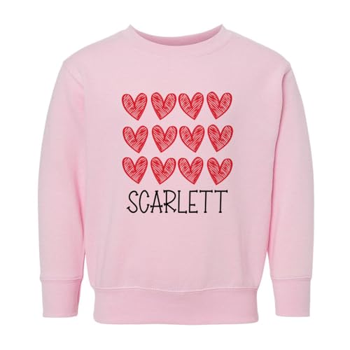 Hearts Scarlett Kids Sweatshirt Toddler 5T Pink