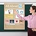 Blosssound 34 x 27 All About Letter Pocket Chart 103 ABC Flash Cards Letter of The Day Week Chart Alphabet Tracing Educational Wall Poster Teachers Homeschool Learning Activities(Brown)