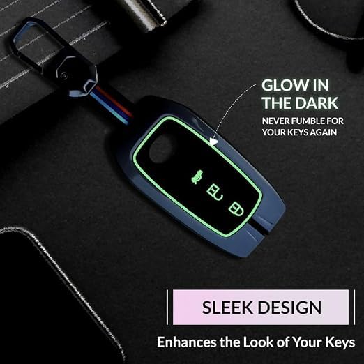 Image of NEODRIFT 'KeyShield' Car Key Cover for Toyota Innova Crysta (Shape 2, 03 Buttons) (Durable, Stylish and 360 Protection)