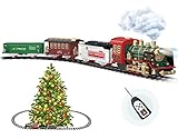 🚂 【Tren de control remoto recargable】: Nuestro tren de 2021 funciona con una batería recargable (el cable de carga USB está incluido). Este producto también viene con el control remoto cuyos botones permiten que el tren avance, retroceda, se detenga, agregue velocidad, encienda / apague el sonido.