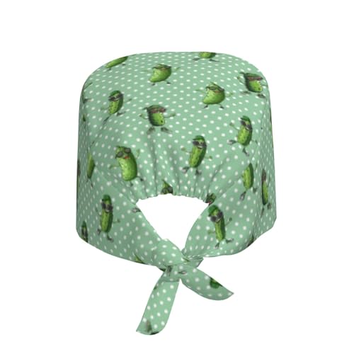 Image of Working Cap Scrub Cap with Sweatband Adjustable Unisex Tie Back Hat for Cleaning Farm Nursing