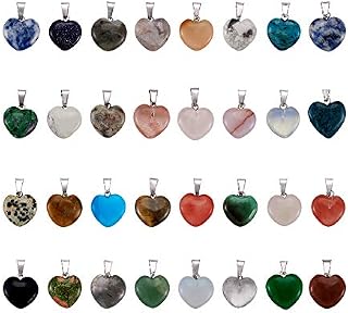 PandaHall Natural Gemstone Charms Pendant Healing Chakra Beads for Bracelet Necklace Jewelry Making