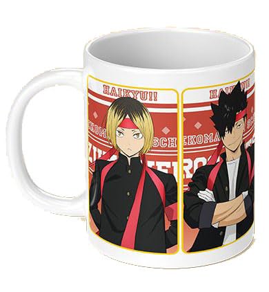 ハイキュー コーヒーカップ カップ 烏野 音駒 日向 影山 孤爪 かわいい 限定 応援 食器洗浄機対応可 温度 家庭用 贈り物 一人暮らし 耐熱 350ml クリスマス 誕生日 プレゼント コーヒー お茶 (烏野&音駒)