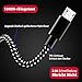 6amLifestyle PS4 Ladekabel Nylon [3M 2 Pack] Controllerkabel, Micro USB Kabel für Sony Playstation 4, PS4 Slim/Pro, Xbox One, Schwarz-Rot