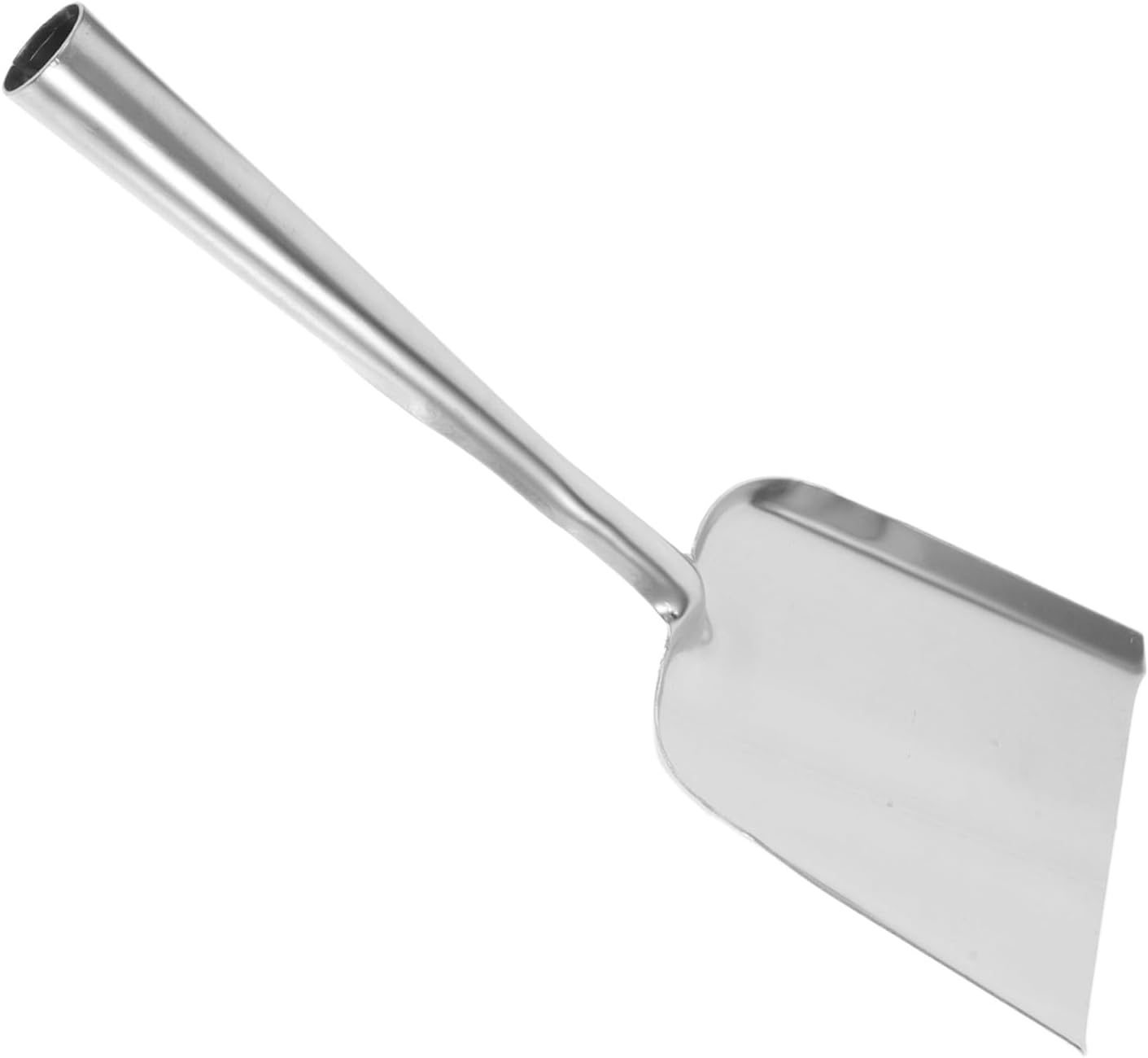 MERRYHAPY Fireplace Ash Shovel Medium Stainless Steel Coal Scoop Portable Fire Pit Tool for Stove and Outdoor Use Gardening Transplanting Trowel