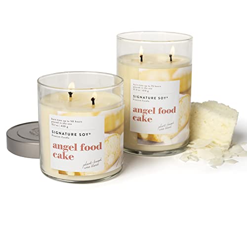 Signature Soy Lidded Angel Food Cake Scented Candle, Extra Large Jar #TOP3