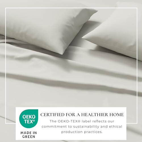 Image of Great Bay Home Cotton Jersey Knit King Sheet Set - Ultra-Soft, Stretchy, Heathered Melange Bed Sheets - Cozy, Soft T-Shirt Sheet & Pillowcase Set (Heathered Aqua)
