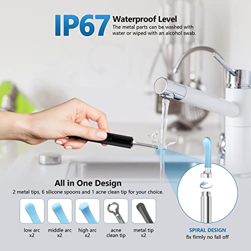 Ear Wax Removal Tool with Camera, SATANTECH Earwax Cleaner Camera Upgraded 1080p, Wireless Ear Endoscope with 6 Led Lights, 2 in 1 Earwax & Acne Cleaner Ip67 Waterproof, Compatible for iOS Android - Thumbnail 3