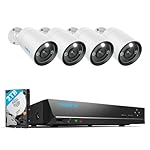 REOLINK 12MP Wired Security Camera System, 4pcs H.265 12 Megapixel UHD PoE Surveillance Cameras, Person Vehicle Pet Detection, Spotlight Color Night Vision, 8CH NVR with 2TB HDD, RLK8-1200B4-A