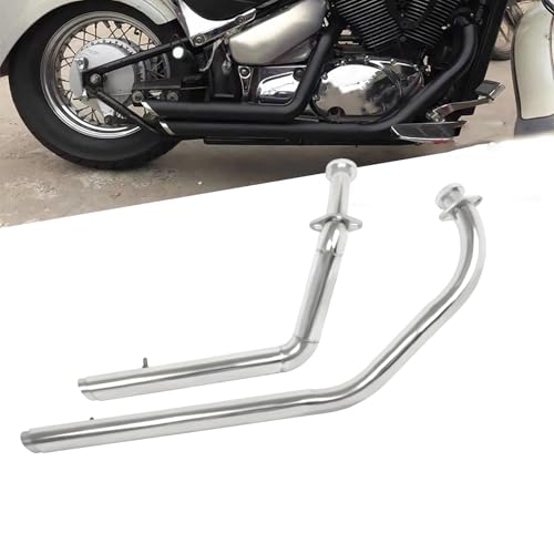 Ligne d'échappement en acier inoxydable durable pour Suzuki Boulevard C50C finition argent
