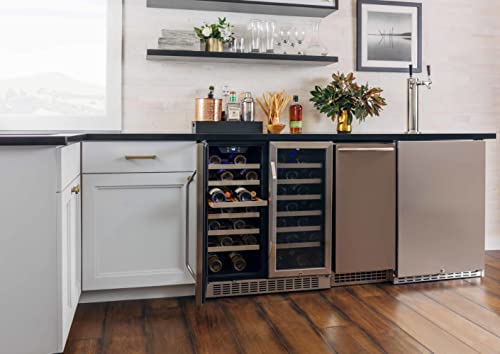 Edgestar CWR5631FD 30-Inch 56 Bottle Built-In Dual Zone French Door Wine Cooler thumb #6