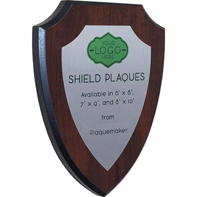 Full-Color Metal Shield Plaques. Include your Personal Logo or Photo and Custom Text (6 x 8