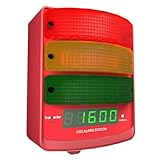 TrolMaster Carbon X AS-2 CO2 Alarm Station with Audio/Visual Alarm, LED Display Indicator, and Cable Set