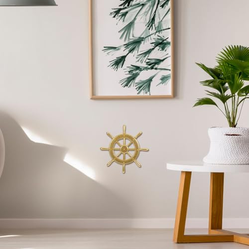 Roue de Navire en Bois TINEASUR Décoration Murale Facile à Suspendre - 6