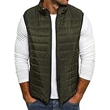[page_title]-Riou Herren Steppweste Leicht Stehkragen Männer Winter Warme Ärmellos Reißverschluss Outdoor Daunenweste Freizeitweste Winterweste