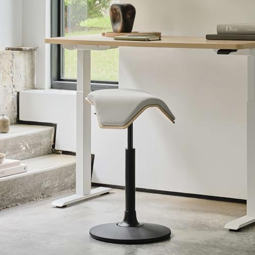 Branch Saddle Stool - Height-Adjustable Active Seat with Ergonomic Design, Recycled Polyester Fabric, Wobble Stool Supports Movement in All Directions, Home & Office Stool - ILOA Plus Pacific - Thumbnail 4