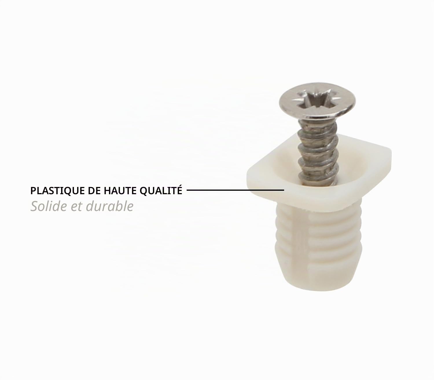 Silverline Lot de 50 chevilles en plastique avec vis 8 mm