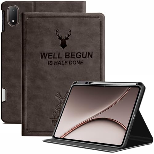 Image of ProElite Case Cover for OnePlus Pad 4 13.2 inch 2026 Case, Deer Flip case Cover for OnePlus Pad 4 13.2 inch 2026 Case with Pen Holder, Coffee