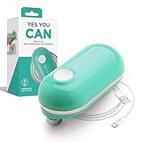 Kitchen Mama Mini Plus Rechargeable Electric Can Opener: USB-C Charging, Hands-Free, Auto Stop, Compact, Cordless, Smooth Edge - Perfect for Seniors with Arthritis, Home, and Travel (Teal)