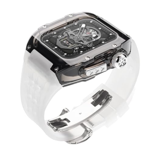 CEKGDB ȎvP[X + VRvXgbvAApple Watch 45mm Mod Lbg 44mm 45mm X|[cohx[pAiwatch V[Y 8 7 SE 6 5 4 p(I,44MM)