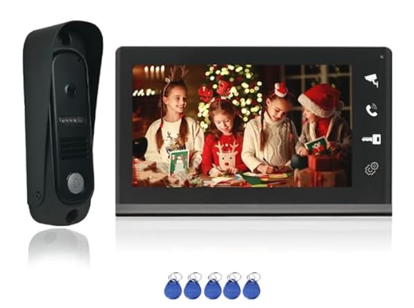 Doorbell Intercom System, 7" Monitor Video Door Phone Kits-image-2