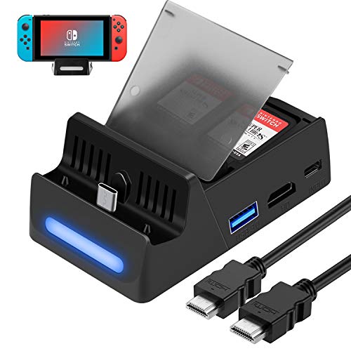 HEYSTOP Dock for Nintendo Switch with HDMI Wire, Nintendo Switch Dock Replacement 1080P