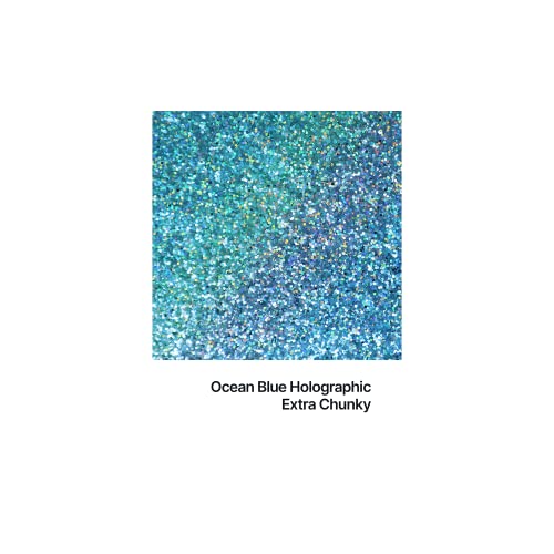 Hemway Glitter Shaker Ocean Blue Holographic 130g Extra Chunky, Craft Glitter Shaker for Resin & Epoxy Crafts - Image 2