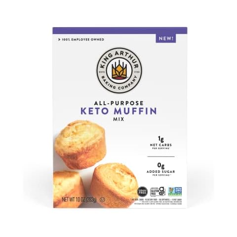 King Arthur Baking Keto Muffin Mix, Low Carb & Keto Friendly, 10 oz, White Cover