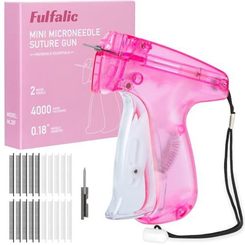 Fulfalic Stitchy Quick Clothing Fixer, with 2 Needles, 2000 Black & 2000 White 4.4mm Fasteners,Speedy Clothing Fixer