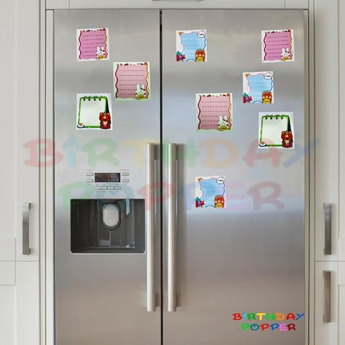 Image of Birthday Popper Sticky Pads | Set of 6 | Cute Rabbit Design Colorful Memo Pads & Notepad Stickers | Ideal for Schools, Offices, Colleges, Birthday Return Gifts for Kids of All Ages